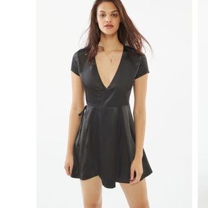 OU Satin Wrap Dress